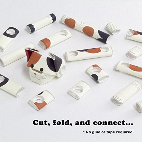 Build a Movable Calico Cat with PIPEROID Japanese 3D Paper Puzzle Kit – DIY Origami Fun for Kids & Adults