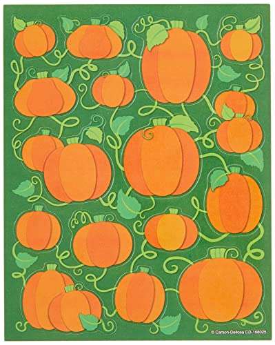 Carson Dellosa Pumpkin Stickers – 96 Fall & Halloween Stickers for Kids, Classroom Rewards & Thanksgiving Crafts