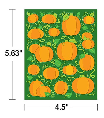 Carson Dellosa Pumpkin Stickers – 96 Fall & Halloween Stickers for Kids, Classroom Rewards & Thanksgiving Crafts