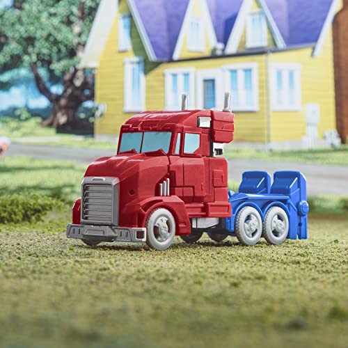 Transformers EarthSpark Warrior Class Optimus Prime Action Figure, 5-Inch Robot Toy for Kids Ages 6+