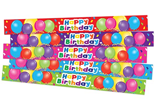 Teacher Created Resources Happy Birthday Balloons Slap Bracelets, 10-Piece Set for Kids’ Parties & Classroom Rewards
