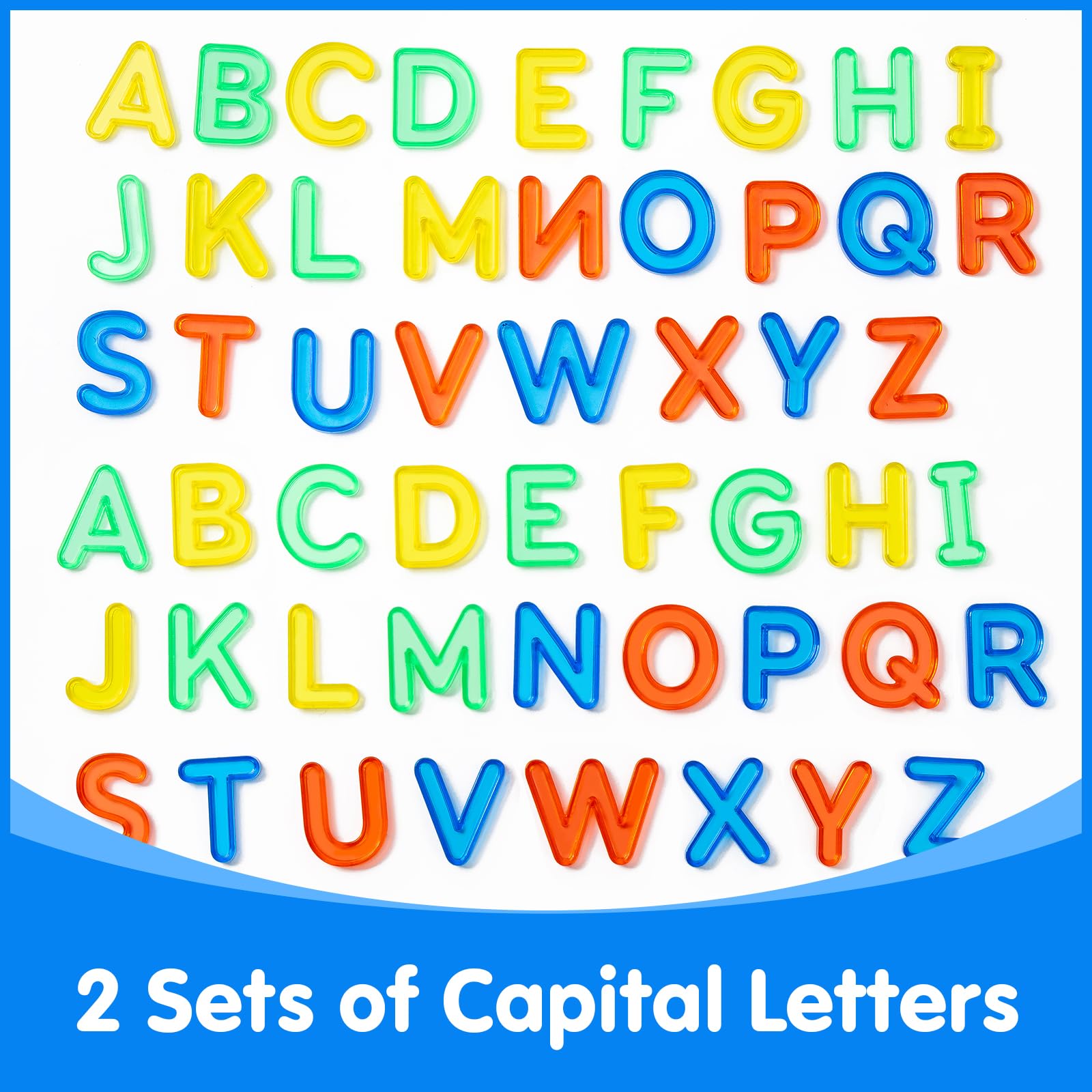 52 Translucent Uppercase Letters for Light Tables – 2 Complete Alphabets by Odoorgames