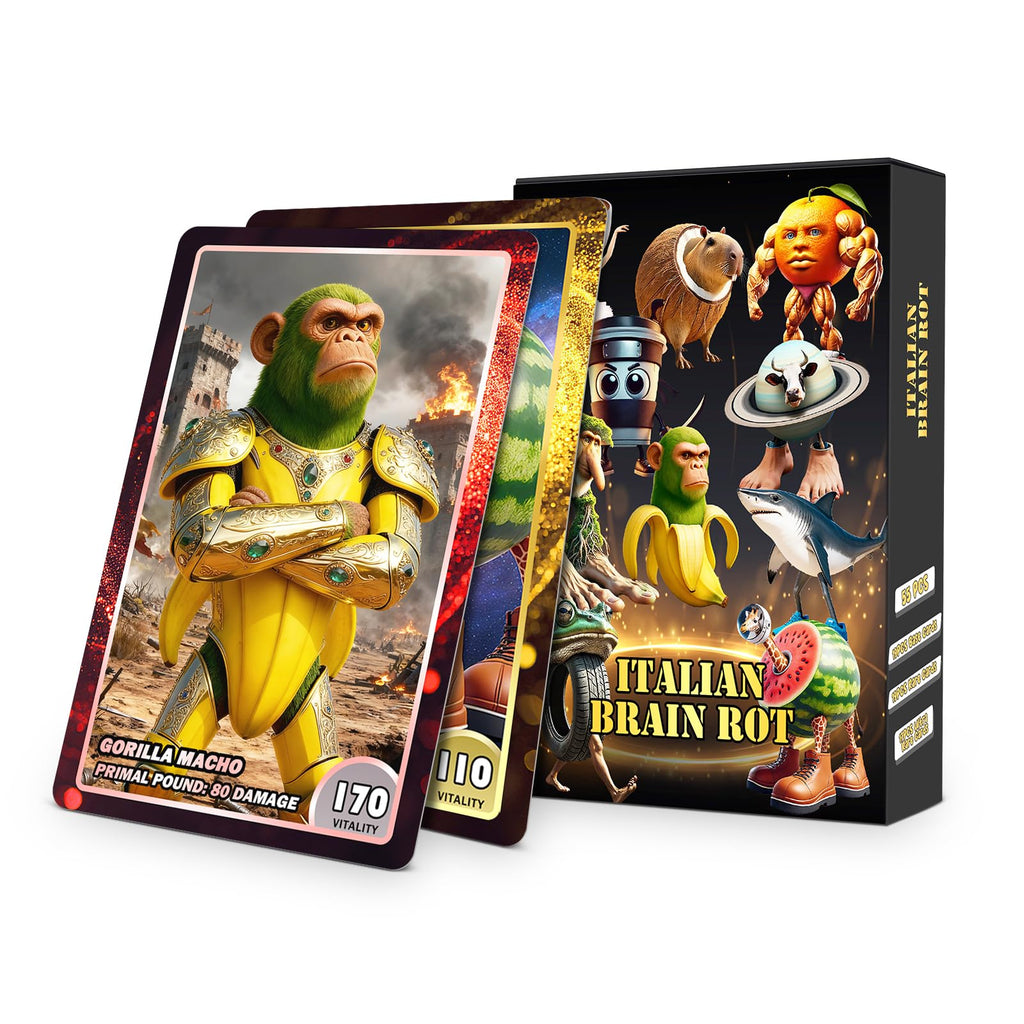 55-Piece Italian Brainrot Cards Collection – Rare & Ultra Rare Characters