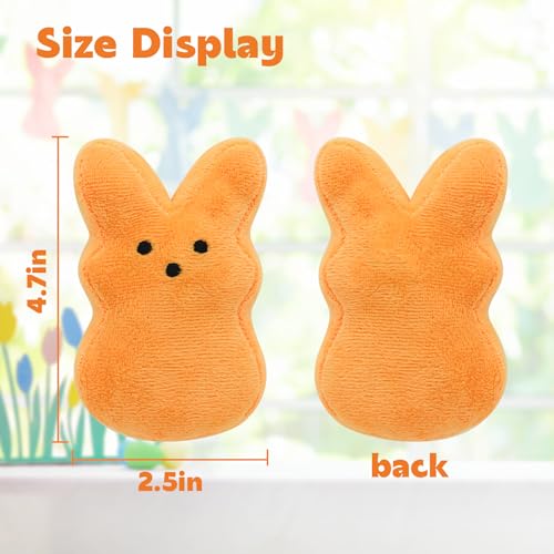 6 Pack Easter Bunny Plush Toys - Soft Stuffed Animals for Kids, Easter Basket Stuffers & Party Favors