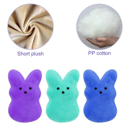 6 Pack Easter Bunny Plush Toys - Soft Stuffed Animals for Kids, Easter Basket Stuffers & Party Favors