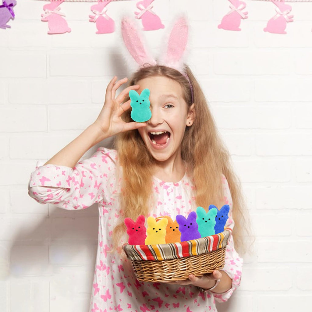 6 Pack Easter Bunny Plush Toys - Soft Stuffed Animals for Kids, Easter Basket Stuffers & Party Favors