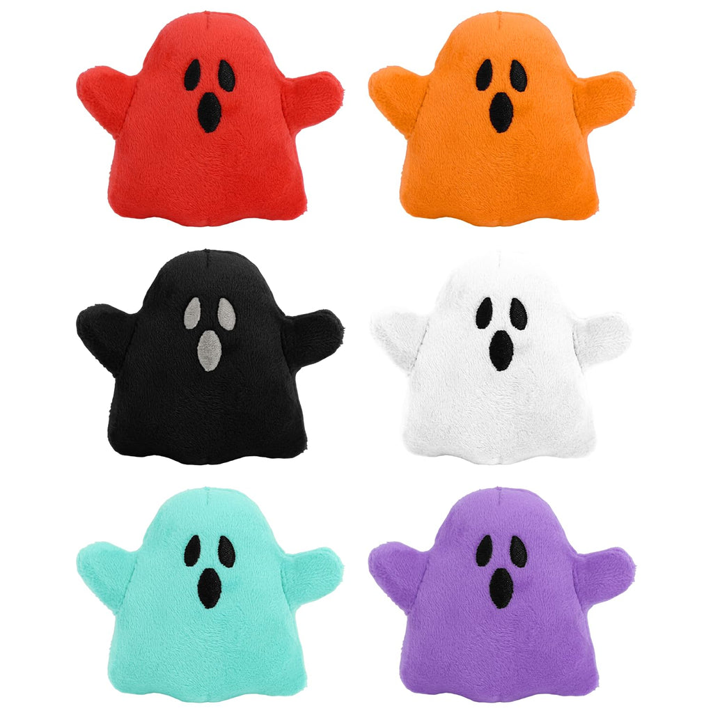 6-Pack Halloween Mini Ghost Plush Toys – Cute Cotton Stuffed Dolls for Kids, Trick-or-Treat Favors