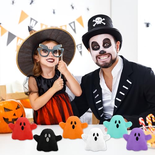 6-Pack Halloween Mini Ghost Plush Toys – Cute Cotton Stuffed Dolls for Kids, Trick-or-Treat Favors