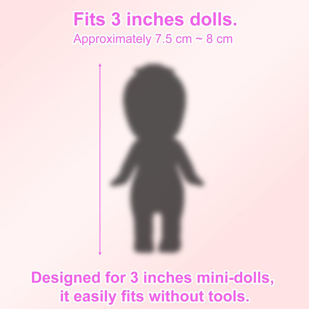 6-Pack Mini Doll Clothes for 3-Inch Dolls – Goktvai Adorable Outfits Set