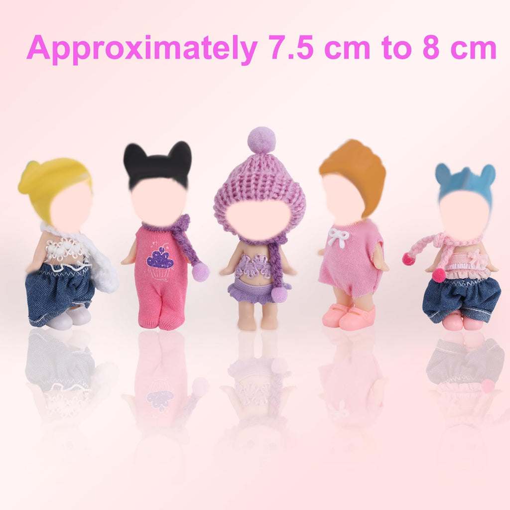 6-Pack Mini Doll Clothes for 3-Inch Dolls – Goktvai Adorable Outfits Set