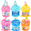 6 Pack Pink Crunchy Slime Kit for Girls Ages 8-12 – Non-Stick Slimes with Dwarf Figurines & Glitter Add-Ins, Party Favor Goodie Bag Stuffers, Easter Gifts for Kids by tuupowana
