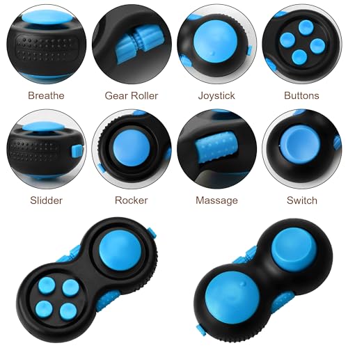 6-Pack Sensory Fidget Toy Set – Stress Relief & Anxiety Toys for Kids and Adults – Blue – HTSHO