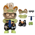 6-Piece Fox Overall Outfit for 17cm Labubu Dolls – Cross-Version Fit, Velcro Closure