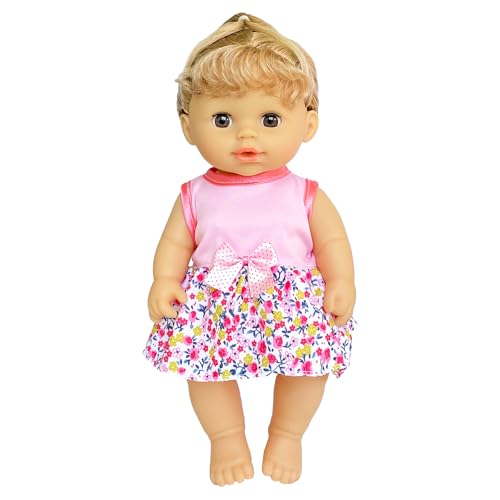 6-Piece Handmade Doll Clothes Set for 10-12 Inch Dolls – Velcro & Elastic Closure Outfits in Gift Box