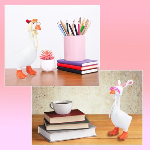 6-Piece Mini Knit Hat and Sunglasses Set for 7-Inch Desk Goose Statues