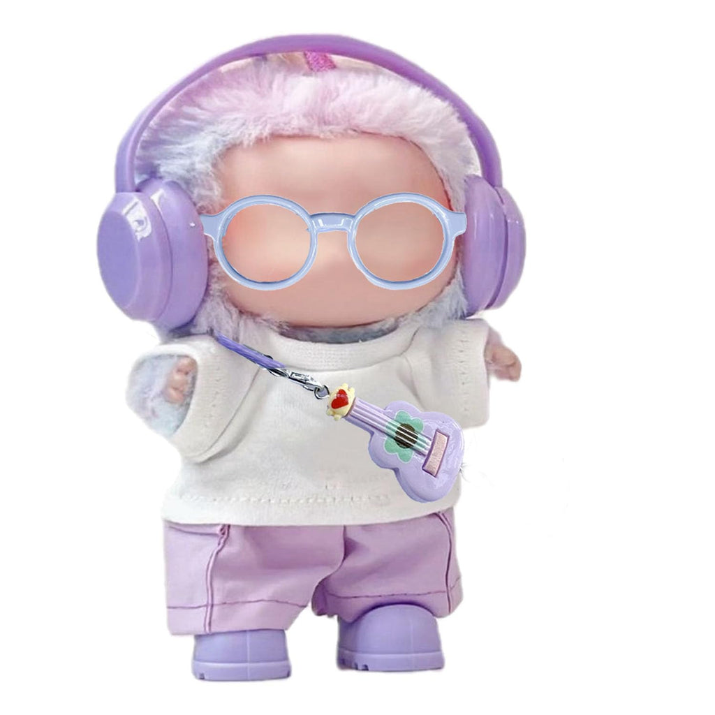 6-Piece Purple Doll Clothes Set for 17cm Dolls – Hand-Knitted Premium Outfit (No Doll)