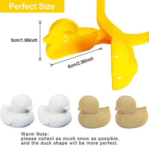 6-Piece Snowball Maker Set - Duck, Bear, Dinosaur Shapes - Outdoor Winter Play Toys for Kids (5 Colors)