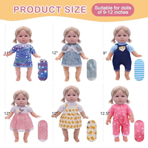 6 Sets of Doll Clothes and Accessories for 11 Inch Dolls – Princess Dresses, Pajamas, and More by YAYYAY