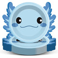 60 Blue Axolotl Paper Plates 7 inch Disposable Party Tableware Set Yiaoyinnz
