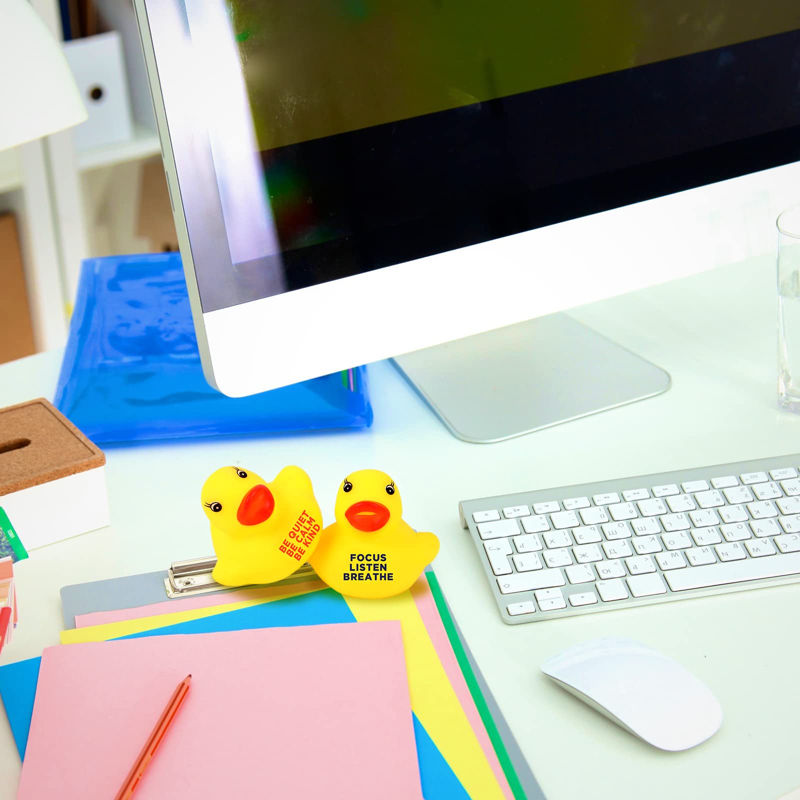 60-Pack Mini Inspirational Rubber Ducks – Motivational Stress Relief Party Favors (1.3 Inch)
