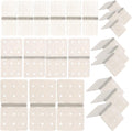 60-Pack Pinned Nylon Hinges for RC Airplane - 3 Sizes, Foldable, 6 Holes Each Side