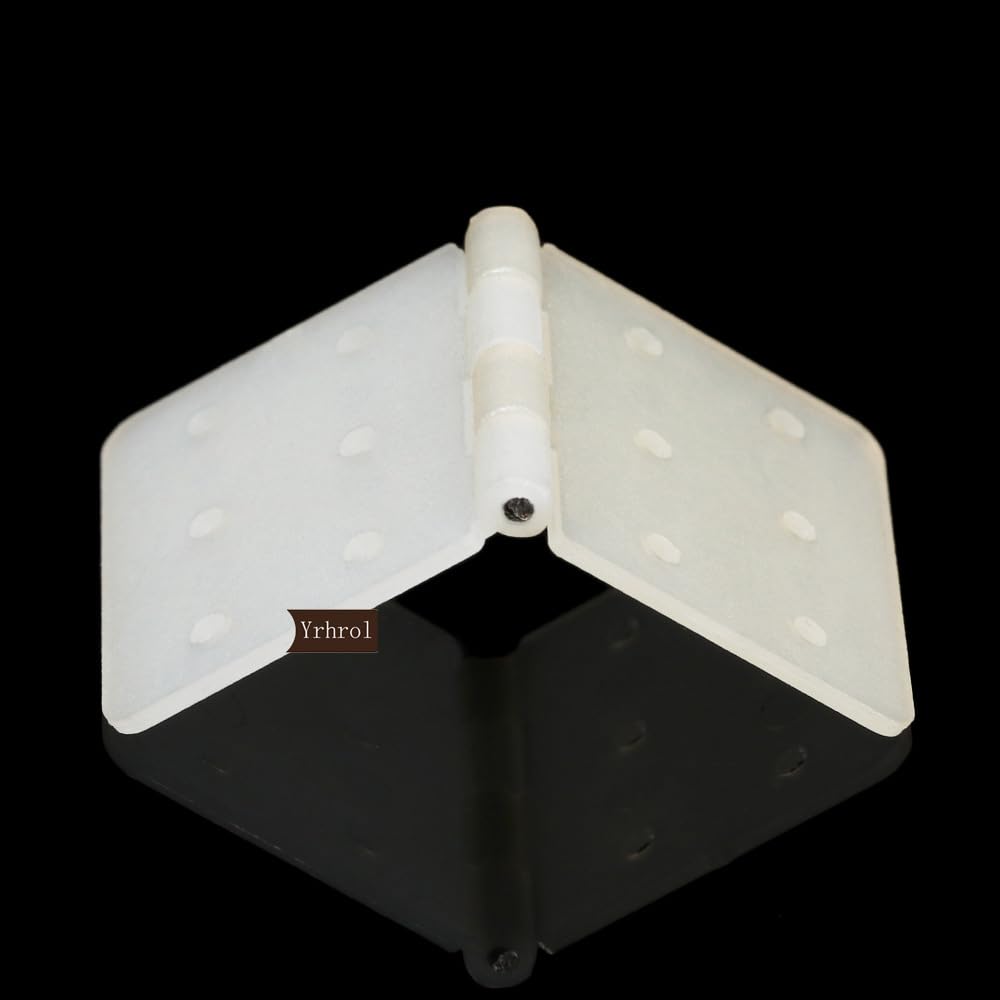 60-Pack Pinned Nylon Hinges for RC Airplane - 3 Sizes, Foldable, 6 Holes Each Side