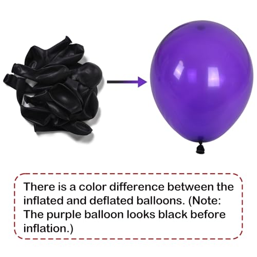 60-Pack Purple & Gold Confetti Balloons – 12 Inch Metallic Latex Party Decorations with Ribbons