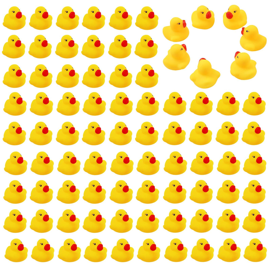 60 Pack Rubber Ducks Bulk - Yellow Mini Bath Toys for Kids, Squeaky Pool Toys for Parties and Classroom Activities