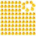 60 Pack Rubber Ducks Bulk - Yellow Mini Bath Toys for Kids, Squeaky Pool Toys for Parties and Classroom Activities