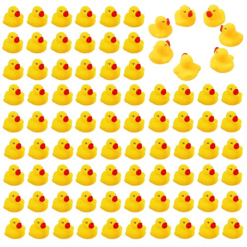 60 Pack Rubber Ducks Bulk - Yellow Mini Bath Toys for Kids, Squeaky Pool Toys for Parties and Classroom Activities