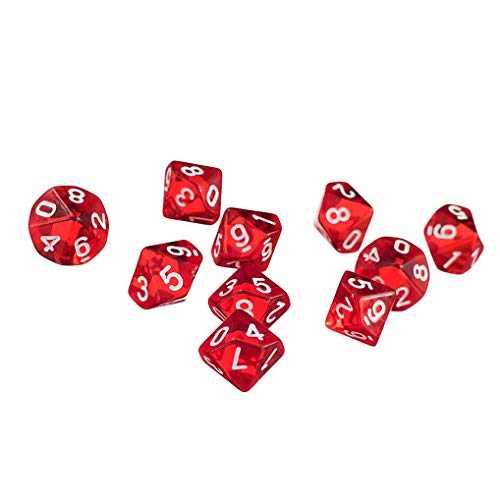 60-Piece D10 Dice Set – 16mm Polyhedral Dice for DND, RPG, Board Games