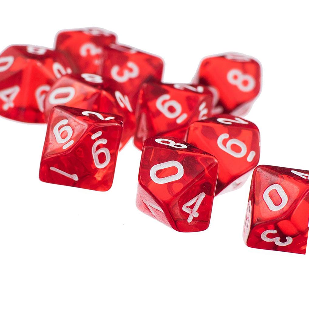 60-Piece D10 Dice Set – 16mm Polyhedral Dice for DND, RPG, Board Games