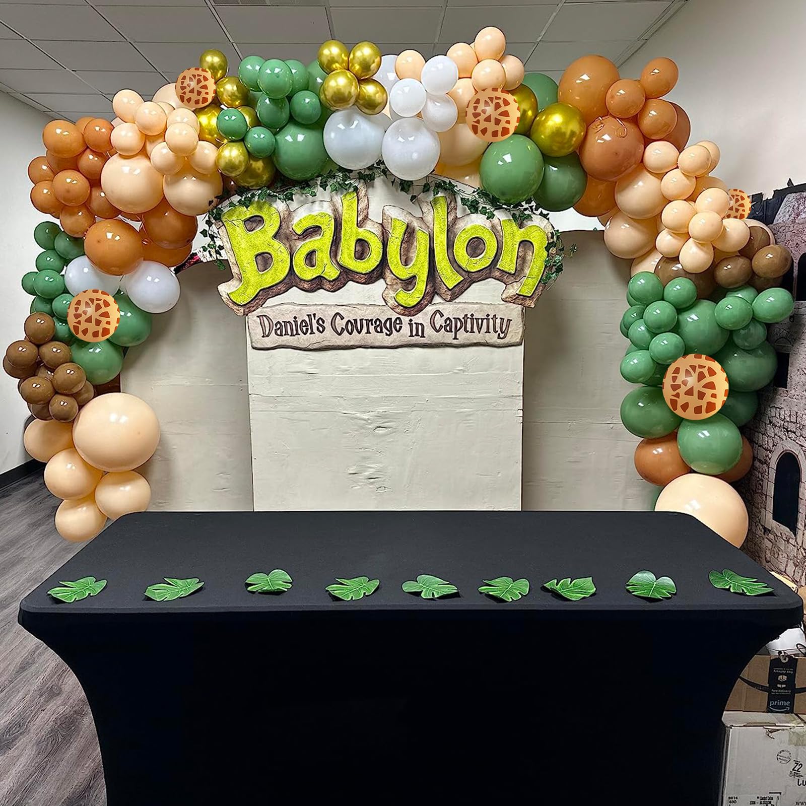 60-Piece Jungle Safari Balloon Set – Sage Green, Brown, Gold, and More by HILAVO