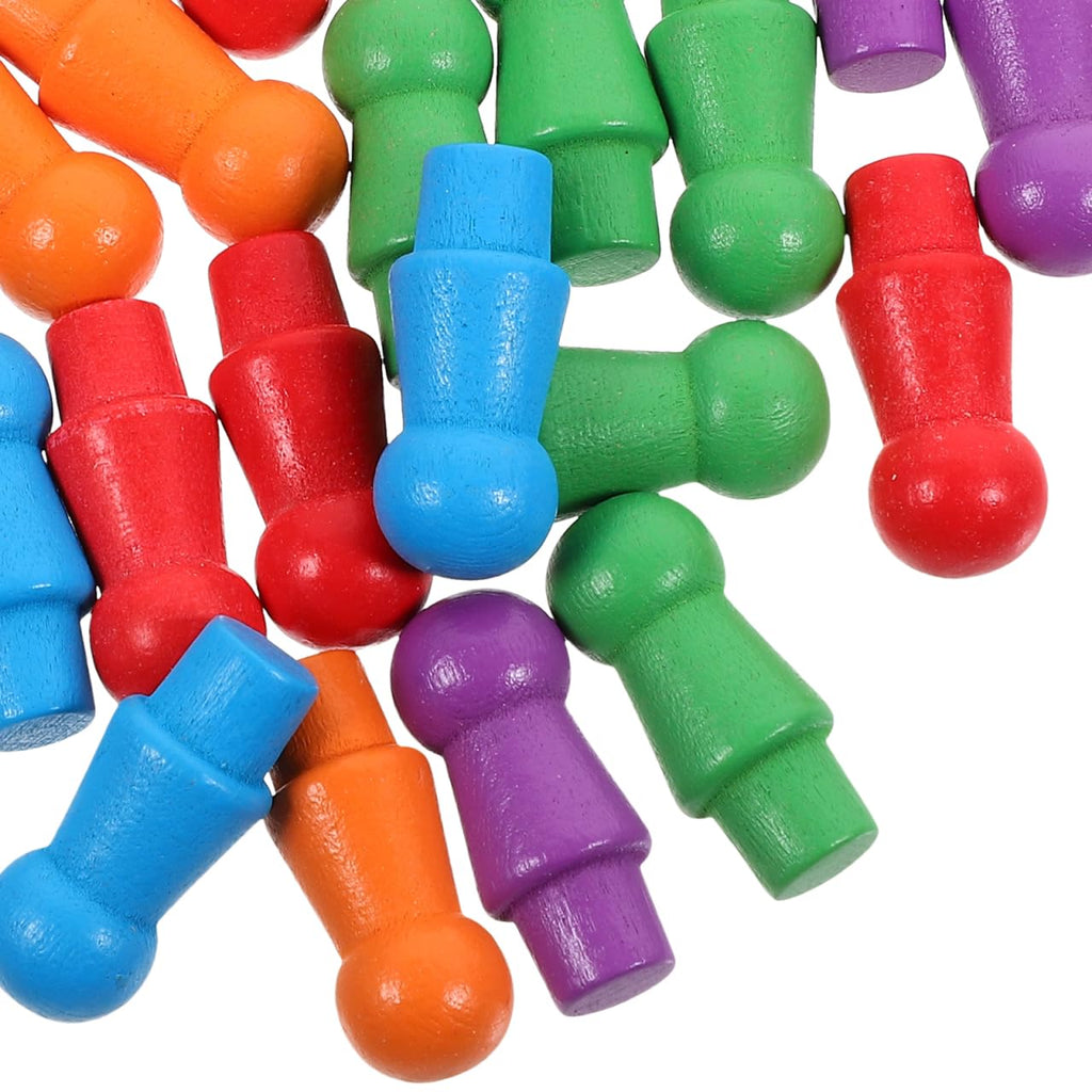 60-Piece Wooden Replacement Pegs for Chinese Checkers – Colorful Game Pieces for Board Games, Math, and Crafts