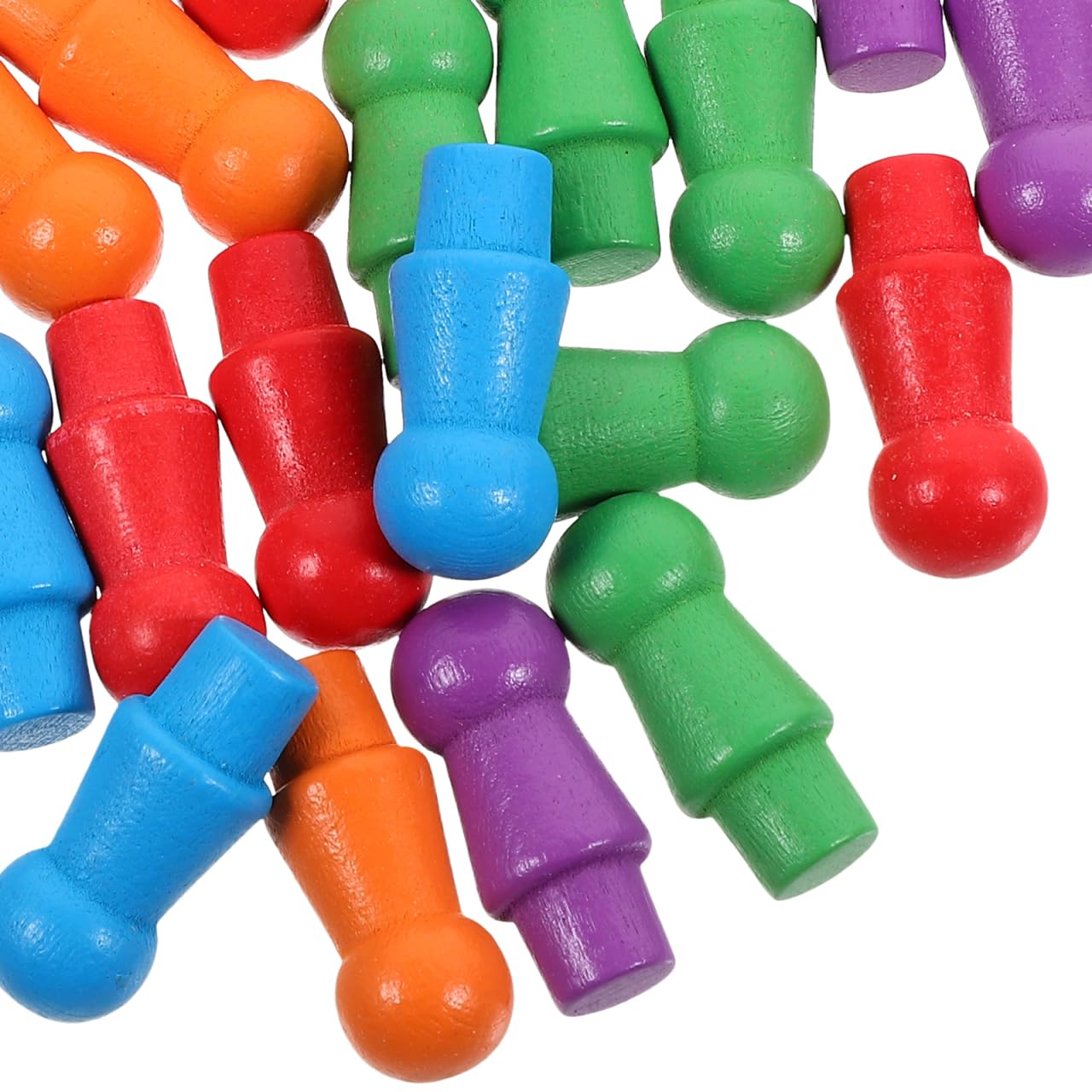 60-Piece Wooden Replacement Pegs for Chinese Checkers – Colorful Game Pieces for Board Games, Math, and Crafts