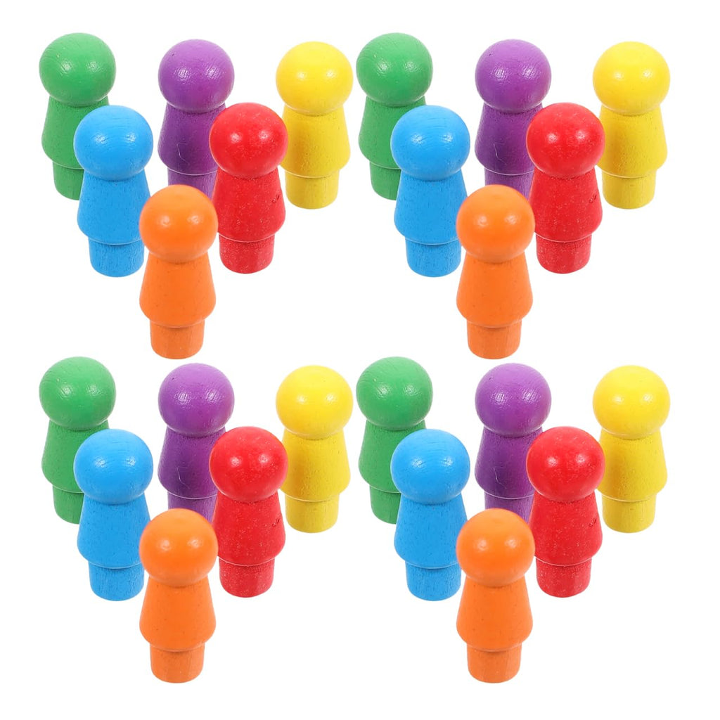 60-Piece Wooden Replacement Pegs for Chinese Checkers – Colorful Game Pieces for Board Games, Math, and Crafts
