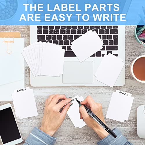 60 White Card Dividers with Tabs – 2.71x3.8 Inch Plastic Separators for MTG, Sports Cards, Trading Cards