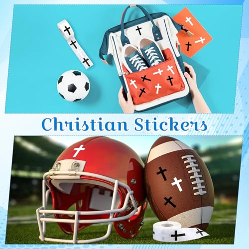 600 Black and White Cross Stickers by Faccito – Waterproof Vinyl Decals for Helmets, Water Bottles, Scrapbooks