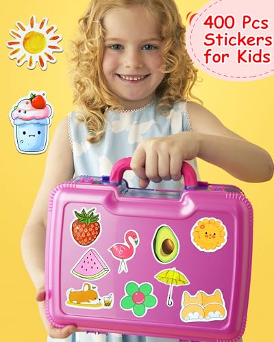 600 Pcs Water Bottle Stickers for Kids, Cute Vinyl Waterproof Laptop Sticker Pack – No Duplicates, Reusable