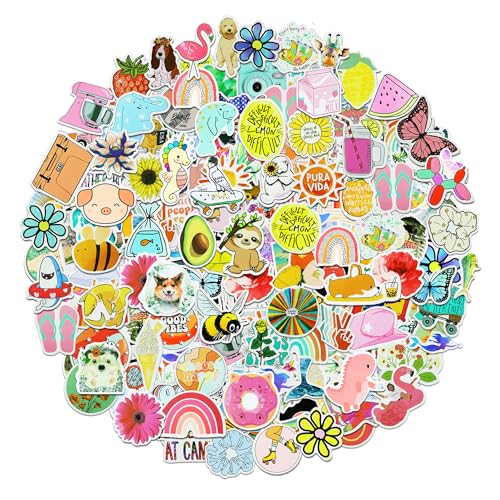 600 Pcs Water Bottle Stickers for Kids, Cute Vinyl Waterproof Laptop Sticker Pack – No Duplicates, Reusable