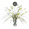 Amscan 18 Inch Gold & Silver Foil 40th Birthday Centerpiece - Elegant Party Decor