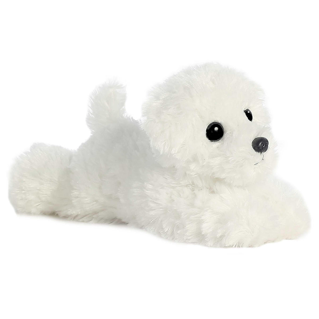 Aurora Mini Flopsie Snowball Stuffed Puppy – 8-Inch White Plush with Cloud-Soft Fur