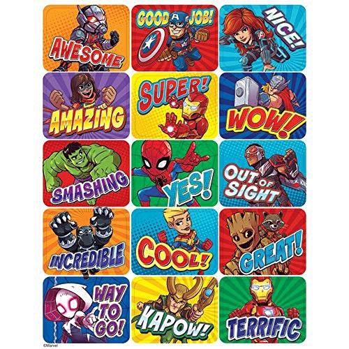 Marvel Super Hero Adventure Stickers by Eureka - 120 Motivational Reward Stickers