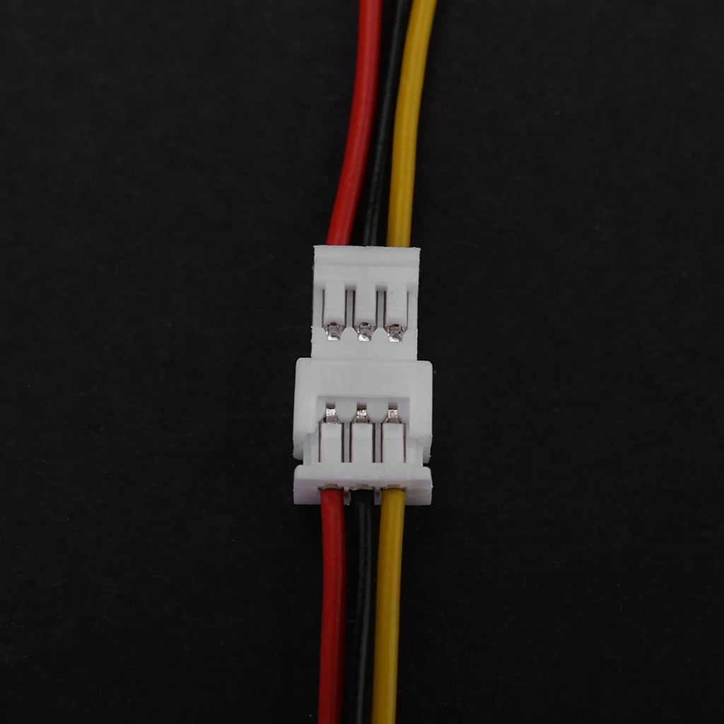 YWBL-WH 20-Pack 3-Pin JST Right Angle Connector Wires - 100mm Tinned Copper for Drones, LEDs & RC Models