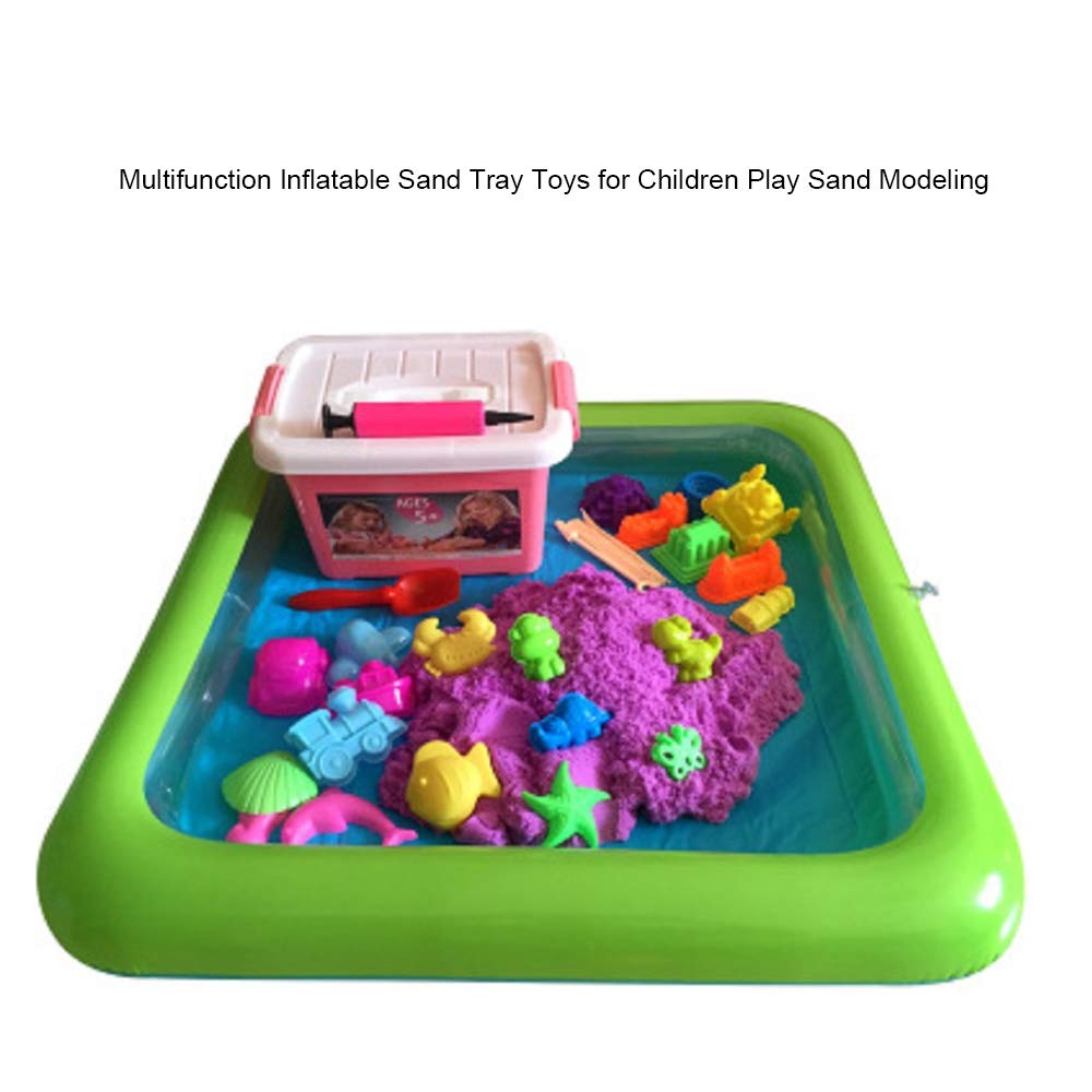 Topwon Inflatable Sand Tray – Portable Sandbox with Molds for Indoor & Outdoor Sensory Play
