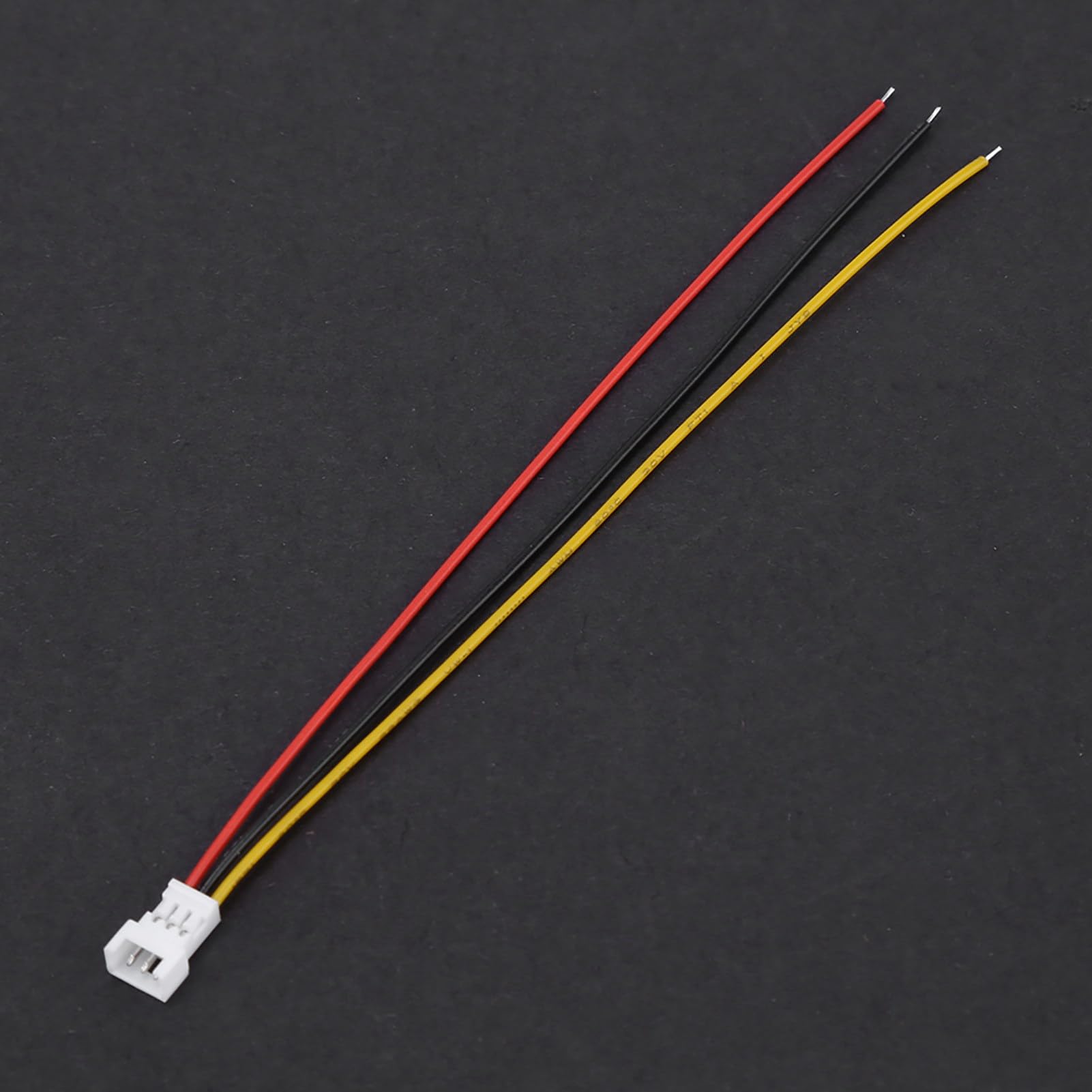YWBL-WH 20-Pack 3-Pin JST Right Angle Connector Wires - 100mm Tinned Copper for Drones, LEDs & RC Models