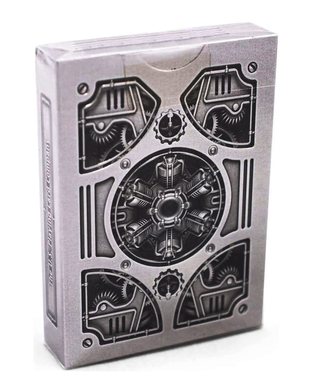 Bicycle Silver Steampunk Standard Index Poker Playing Cards – Premium USA-Made Deck