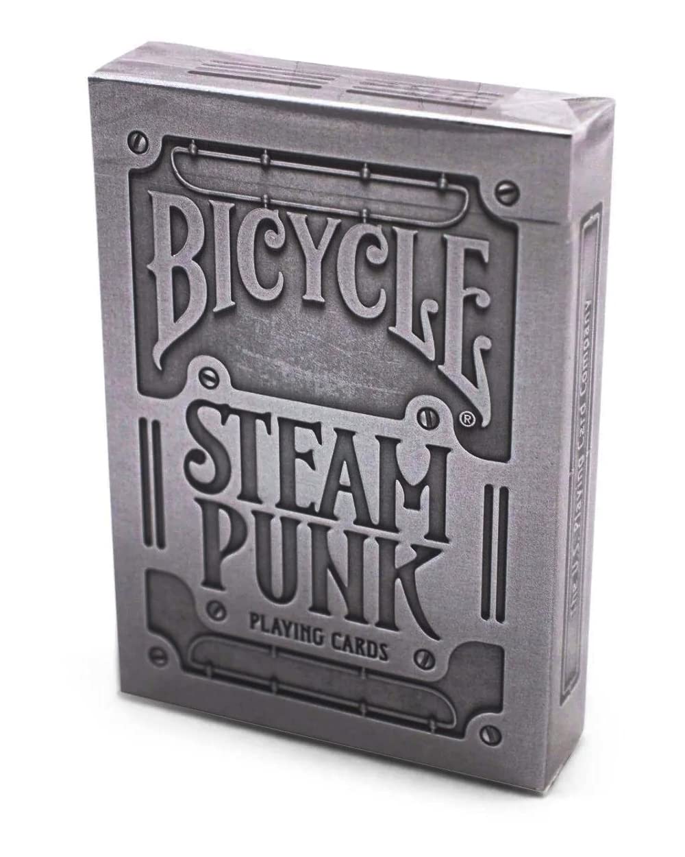 Bicycle Silver Steampunk Standard Index Poker Playing Cards – Premium USA-Made Deck
