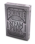 Bicycle Silver Steampunk Standard Index Poker Playing Cards – Premium USA-Made Deck