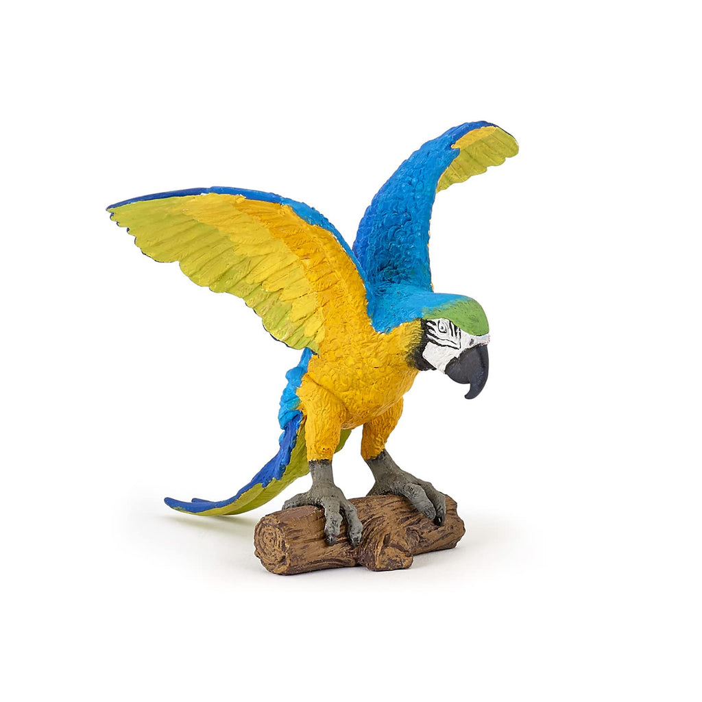 Papo Blue Macaw Figurine – Hand-Painted Parrot Toy, Ages 3+